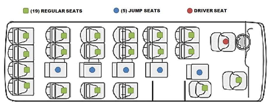 Toyota coaster seat layout